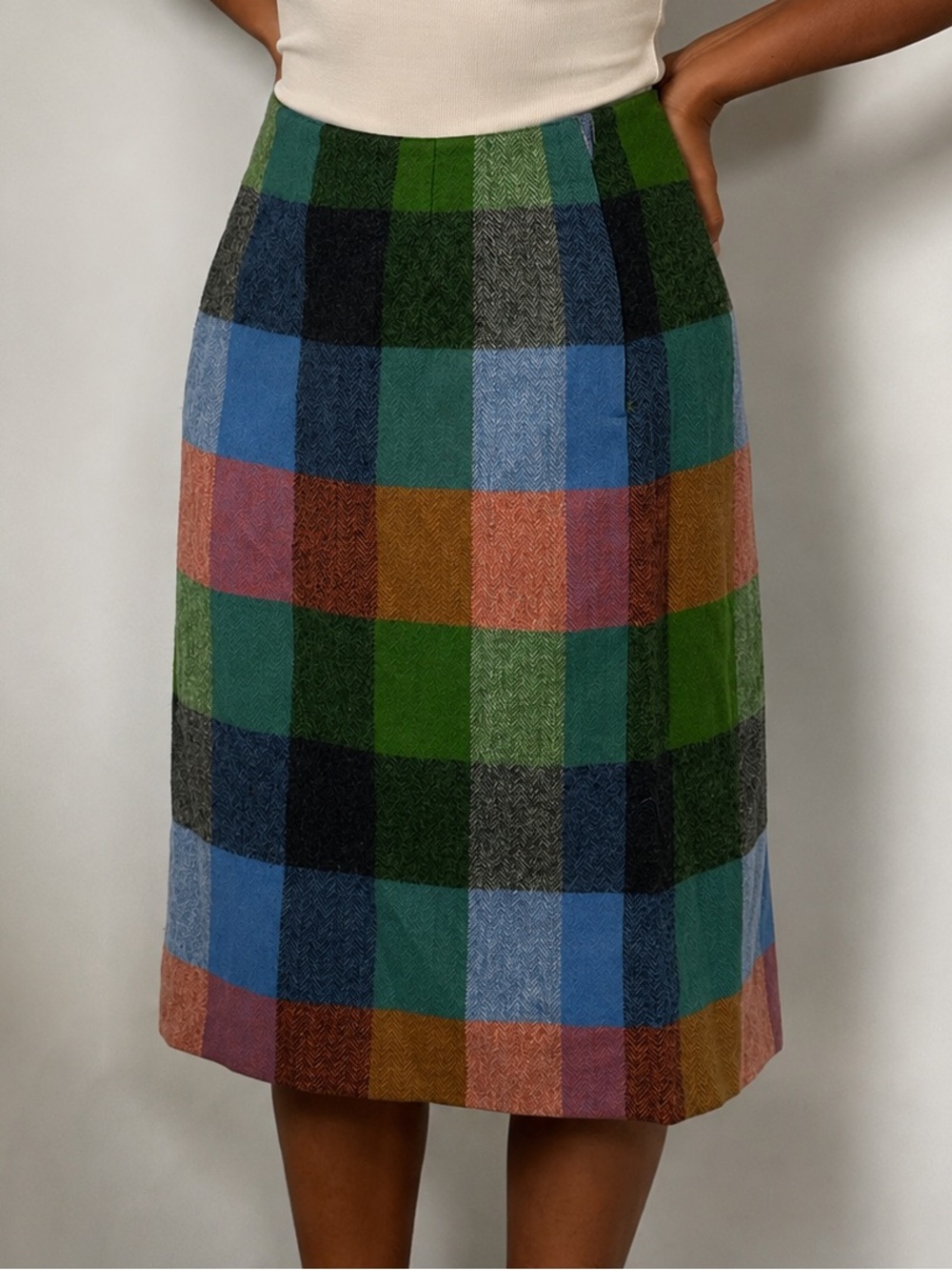 Vintage Joyce Sportswear Wool Plaid Skirt Sz 4 Union Made!